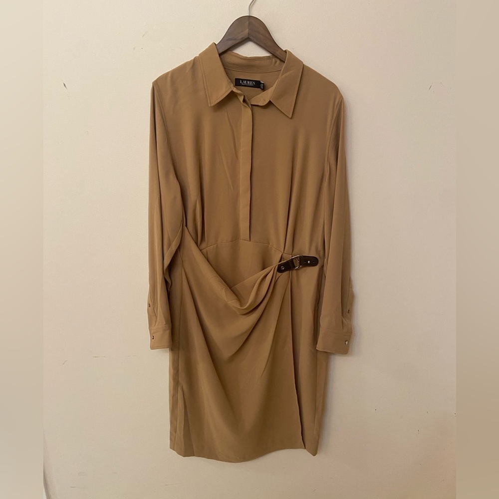 Ralph Lauren Sheath Dress, Buckle Accent, 16